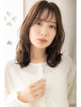 カバーヘア ブリス 川口(COVER HAIR bliss) ミルクティーベージュ抜け感ウルフレイヤーロングZ川口30代40代