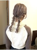 編み下ろしツイン