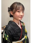 成人式前撮りパーティーヘアセット（ウェディングにもOK）