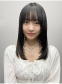 小顔 美髪 レイヤーカット イメチェン ワイドバング"