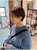 ふんわりボブ  【30代/ショートカット/イルミナ/コテパーマ】