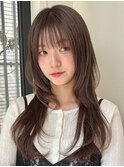 レイヤーカット/姫カットレイヤー/色素薄めカラー/透明感カラー