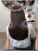 髪質改善 スーパーロング ワンレングス レイヤー 韓国風巻き