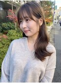 ナチュラル小顔前髪あり後れ毛サイドバング結べるボブくびれヘア