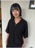 ボブ×インナーカラー◎