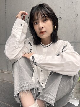 ロンドプロフィール 浦和(Lond profil) 顔まわりレイヤー外ハネ韓国風ヘア髪質改善浦和ボブ