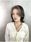 ミディアムヘア/暗めカラー/グランマッシュ/茨木/高槻