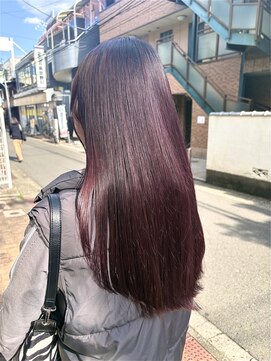シエル バイ ケンジ 登戸 生田(CIEL by KENJE) ブリーチ履歴あり/グラデーションカラー/カシスレッド