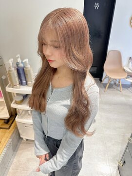 ノラ ウメダ(NORA UMEDA) 【chiaki】milktea beigeハイトーンケアブリーチ髪質改善