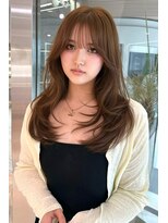 ランズ アネックス 梅田(LANDS ANNEX) くすみベージュ レイヤーカット 【韓国ヘア 大阪 梅田】