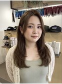 【富山】上品な艶ブラウンと華やかレイヤーのセミロング
