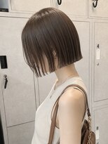 ノア 三宮店(NOA)&nbsp;【NOA】切りっぱなしストレートボブ×艶ブラウンカラー