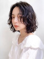 ブロッサム 東武練馬店(Blossom)&nbsp;ふんわりパーマ×透明感カラー/ナチュラルショートボブパーマ