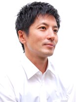 メリケンバーバーショップ コウベ(MERICAN BARBERSHOP KOBE)&nbsp;ツーブロックツイストパーマビジネスかき上げフェード#m715