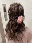 ハーフアップ