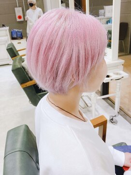 デイズ(days) ピンクカラーくすみカラーベイビーピンクベージュフェザーボブ