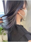 うすい青紫にしたい！インナーカラー