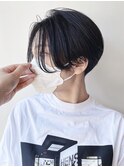 【morio 原宿】大人可愛い　黒髪ハンサムショート　前下がり