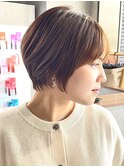30代40代大人女性/前髪なしショートボブ/ショートヘア/髪質改善