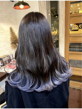 ボアップ(boappu) 裾カラー/ネイビー