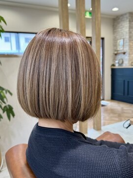 ジェービーヘア 稲毛(jb hair) 白髪ぼかし/ハイライト/ショート/ショートボブ/ベージュカラー