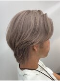 メンズカットブリーチダブルカラーハイライトハイトーンショート