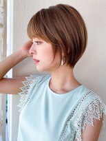 ★小顔レイヤーカットデジタルパーマチェリーブラウン