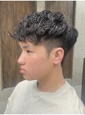 ハイトーンカラー/マッシュパーマ/アースカラー/men's/