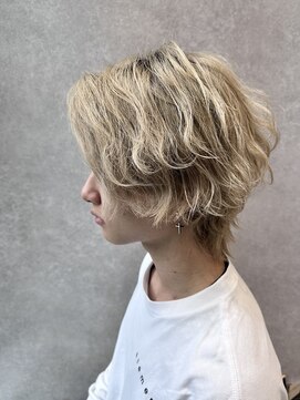 アッシュ 大森店(Ash) ミディアムウルフ×波巻きセット