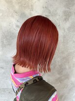 マルフェ 天王寺(marfe) カシスオレンジオレンジブラウン可愛いオレンジカラー外はねボブ