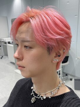 ノラ ウメダ(NORA UMEDA) ブリーチ履歴有/根元ブリーチリタッチ ライトピンク