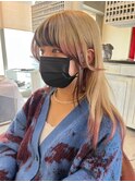 ハイトーン/お洒落ロング/エンドカラー/裾カラー/カシスレッド