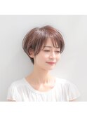 明るめ白髪染めとショートレイヤー♪