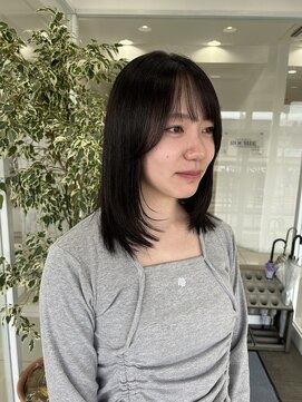 ハピネス 西大寺店(Happiness) レイヤーカット ミディアムレイヤー 小顔カット