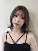ラベンダーグレージュ/透明感カラー/大人ヘア