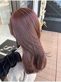 ピンクブラウン/ブリーチなし/横浜/暖色