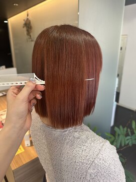 アローム(alom) オレンジカラー×髪質改善トリートメント