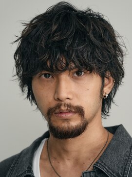 フィフス 渋谷(fifth) 渋谷大人ルーズパーマメンズカットマッシュウルフ波巻きパーマ