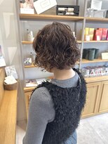 リル 新浜店(LiL)&nbsp;ゆるふわパーマボブ×無造作ウェーブ塩田12
