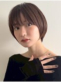 表参道白髪ぼかしハイライトミディアムボブアッシュグレー50代