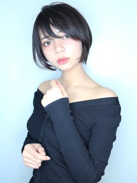 ラウンジ モリオ イケブクロ(Lounge MORIO Ikebukuro) 【morio池袋】黒髪大人可愛い前下がり小顔ショート