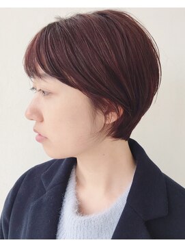 エトワール(Etoile HAIR SALON) ハンサムショート/ピンク/耳かけショート