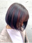 navy blue×pink red highlight【レーヴ】