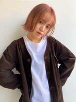 トルネード(TORNADO) 外国人風ショートボブ ピンクグレージュ インナーカラー