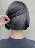 インナーカラー グレーカラー シルバーカラー ボブ　担当 城倉
