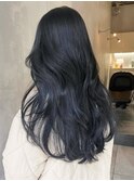 グレーブルーレイヤーカット_アースカラーくびれヘア_ba378251