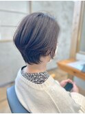 大人ショートツヤ髪黒髪暗髪30代40代50代オフィスコンサバ