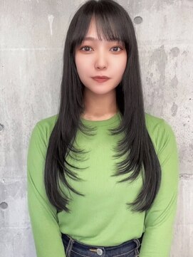 スターズ 川越店(STARS) ロングレイヤー　アッシュブラック　透明感カラー