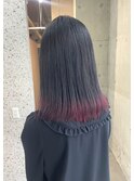 裾カラー ワインレッド