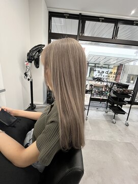 ナンバー 竪町(number+) 20代30代40代大人可愛いアッシュグレージュダブルカラー美肌